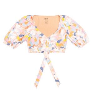 Mott50 Charlotte Puff Sleeve swim top UPF50 XL NWT